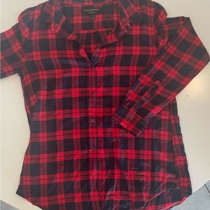red and black banana republic flannel size xS